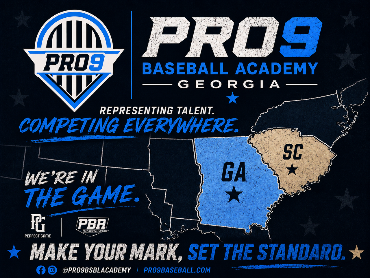 Pro9 Baseball Academy Georgia — Representing Talent. Competing Everywhere.
